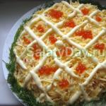 Закуски с красной икрой на новый год