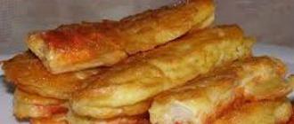 Закуска из крабовых палочек